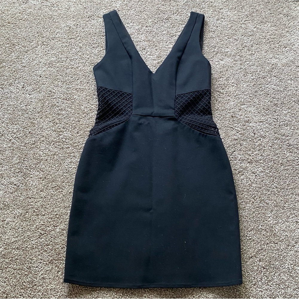black mini dress